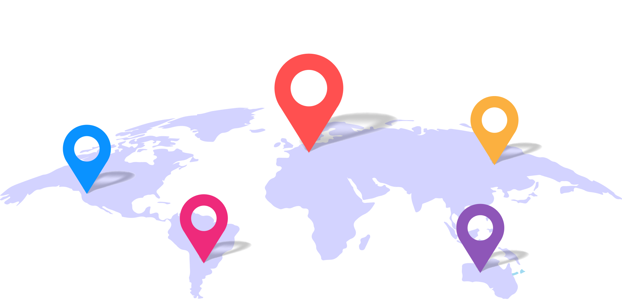 Illustration of OkkProxy’s global proxy services with multiple proxy locations around the world, offering secure and diverse IP coverage for global web scraping and browsing.